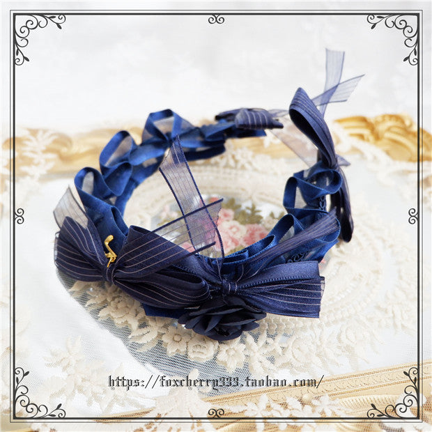 Fox Cherry - Sweet Lolita Bow Hairband Hairclip