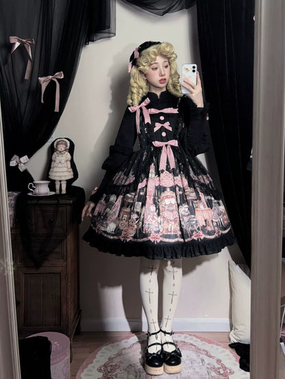 Uncle's Workshop - Missing Lamb Case - Gothic Lolita Dress Set with Sheep Prints