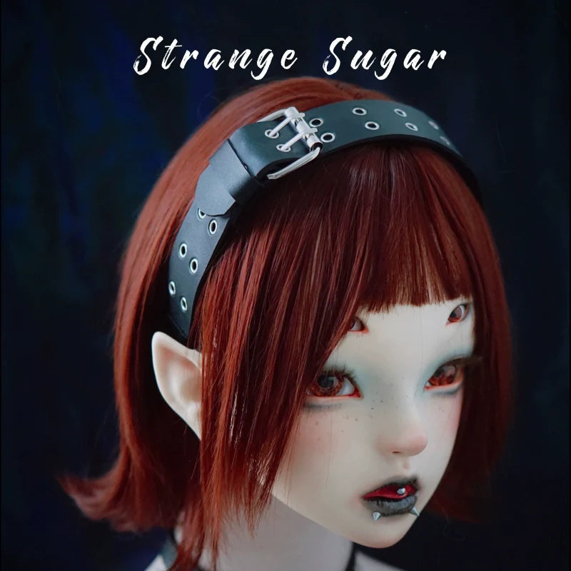 Strange Sugar - Gothic Lolita KC Faux Leather Punk Lolita Hair Accessories