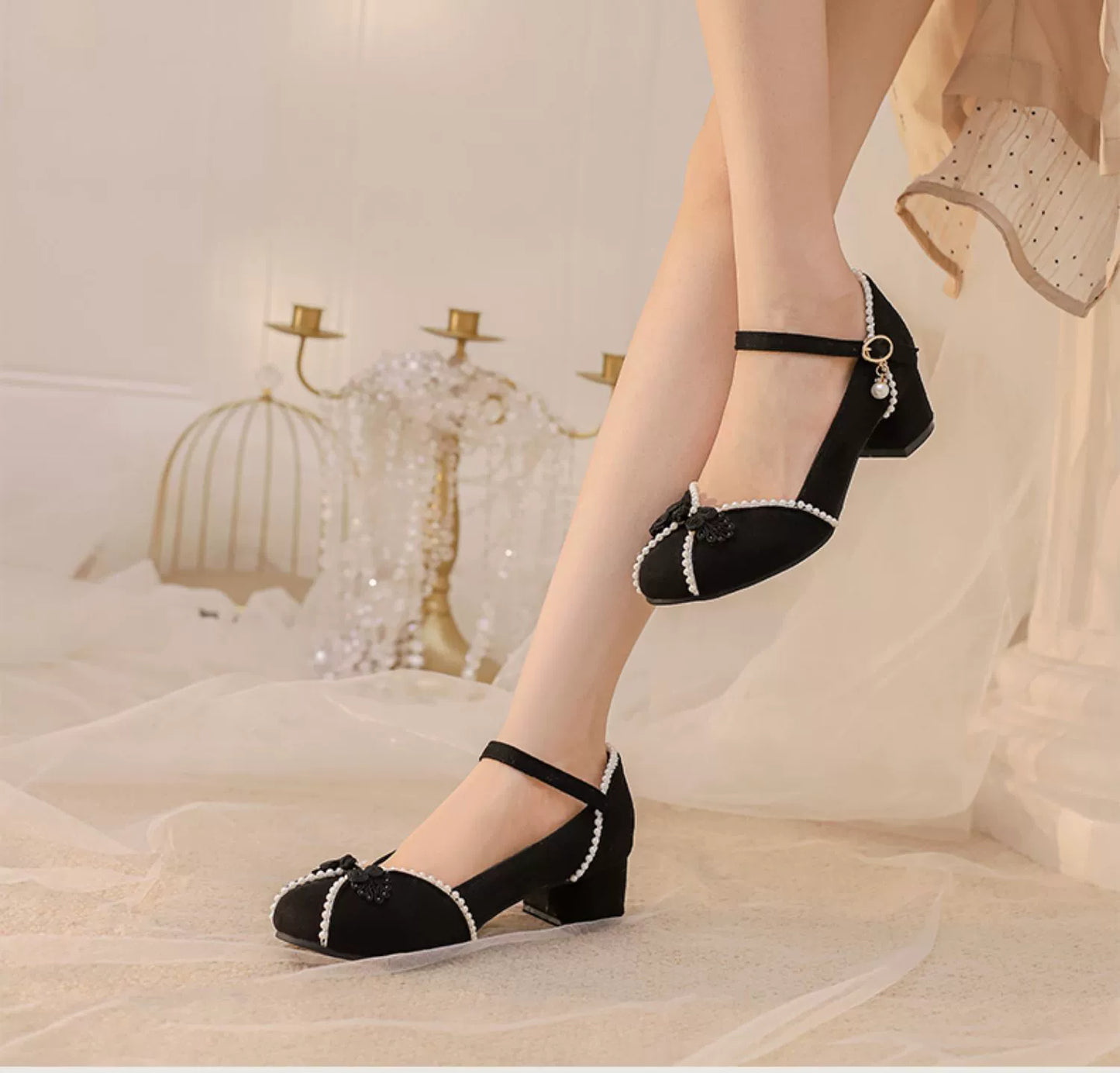Yana - Huaiyu Yana - Chinese Style Han Lolita Shoes Lolita Chunky Heel Shoes