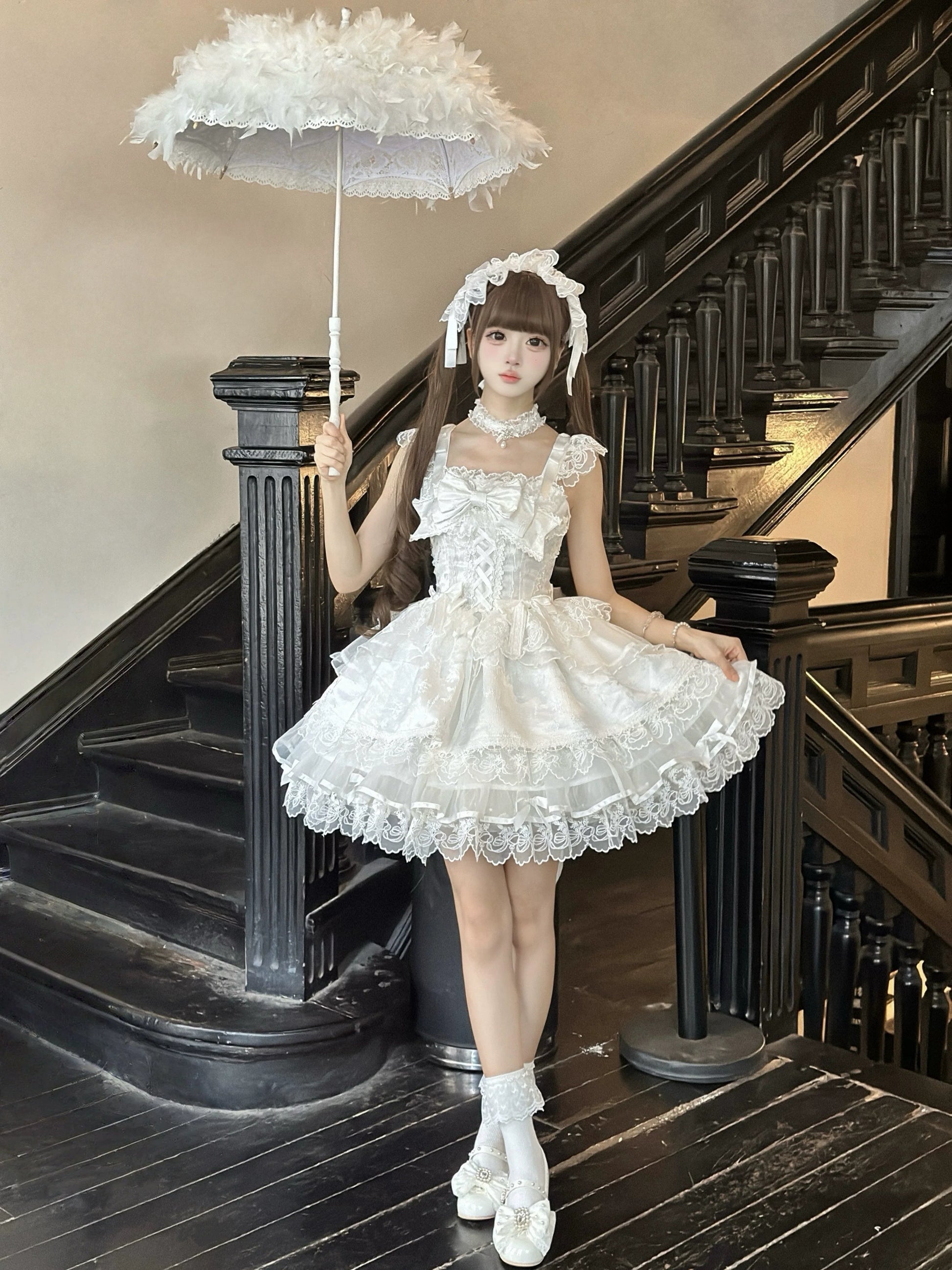 Sugar Girl- Fleeting Isle - Sweet Lolita Ballet Style Jumper Dress