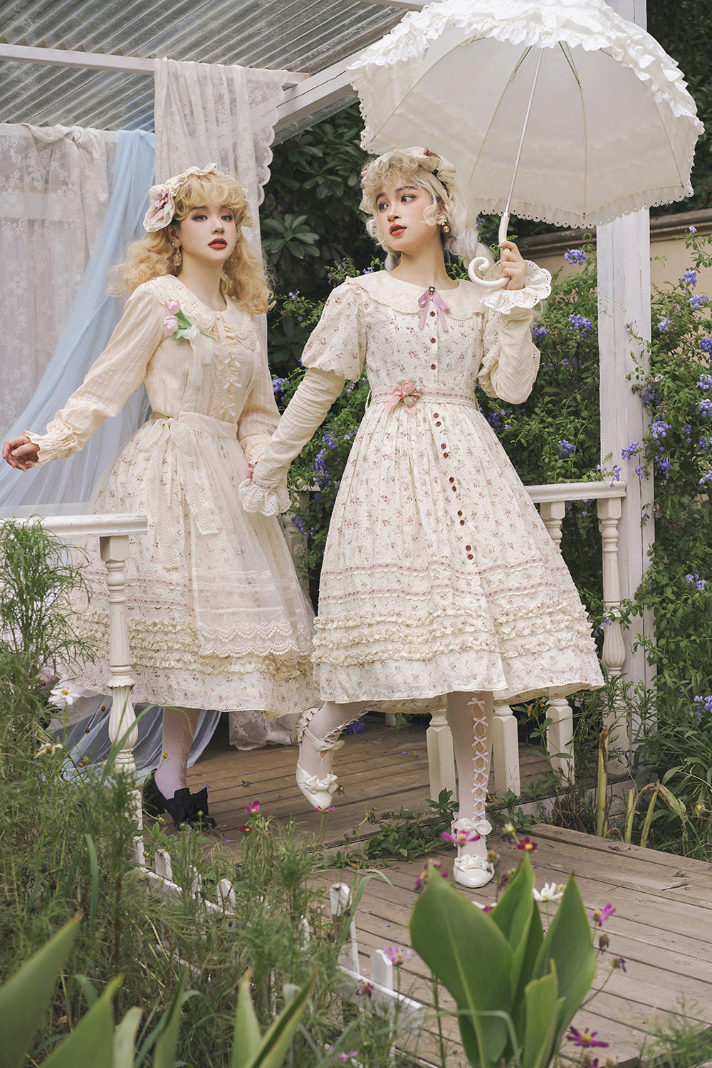 Miss Point - Flower and Alice - Idyllic Retro Floral Country Lolita SK