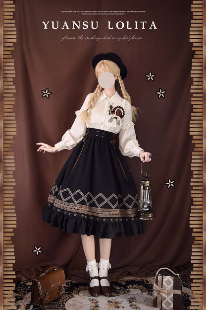 Yuan Su - Elegant  Solid Color Lolita SK