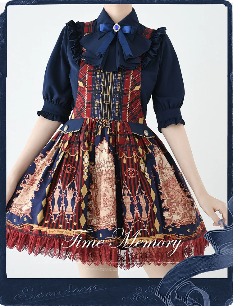 Time Memory - Earl Girl - Chiffon Classic Lolita Shirt, Mid-Length Mutton Sleeves