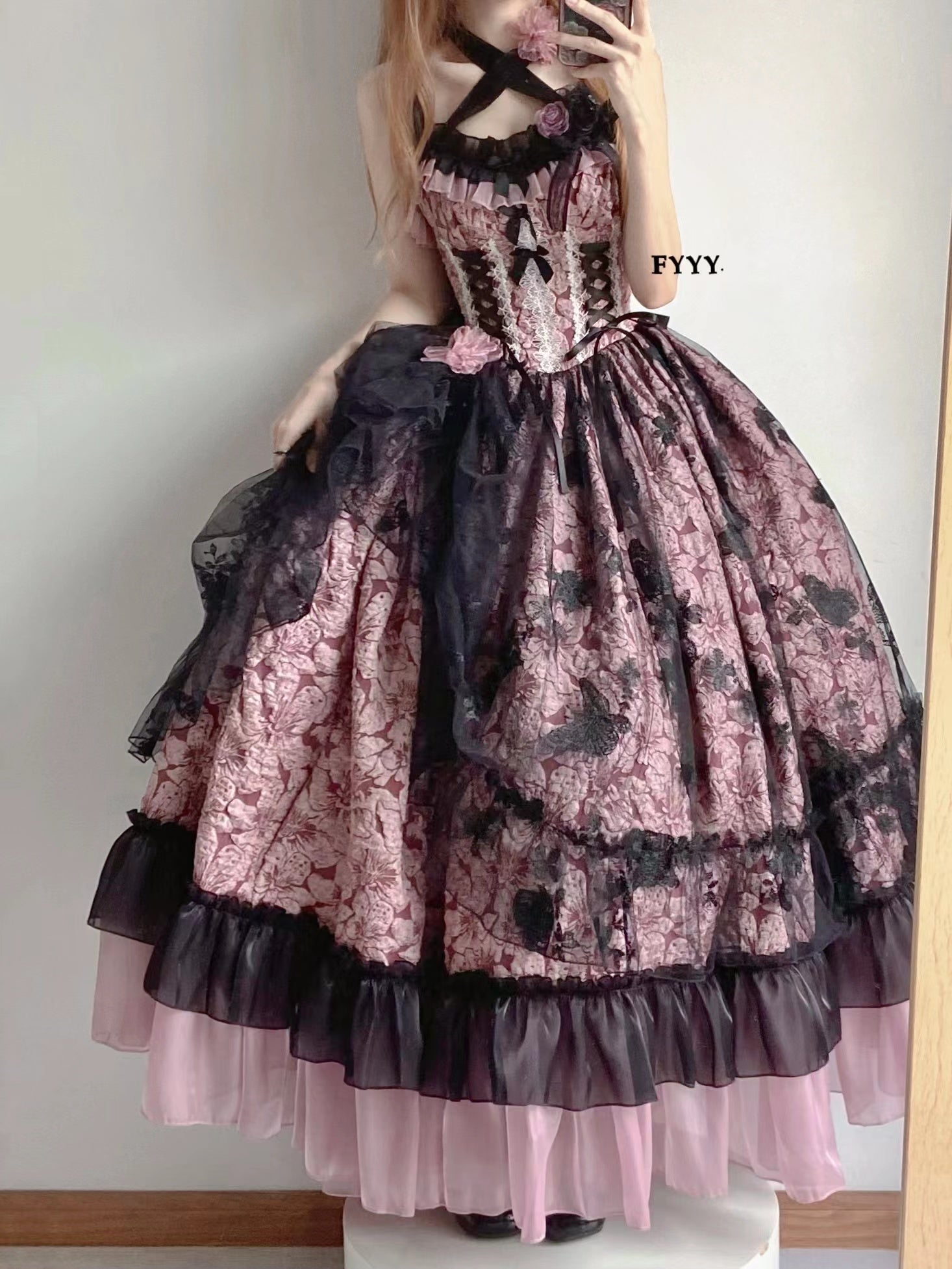 Xingweimian - Medea's Kiss - Halloween Gothic Lolita JSK Embossing Bridal Dress