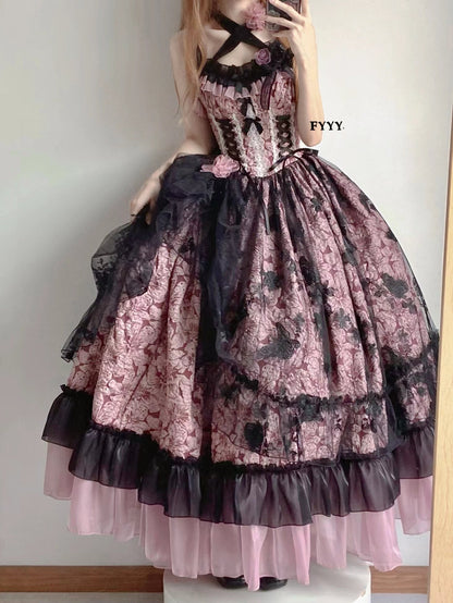 Xingweimian - Medea's Kiss - Halloween Gothic Lolita JSK Embossing Bridal Dress