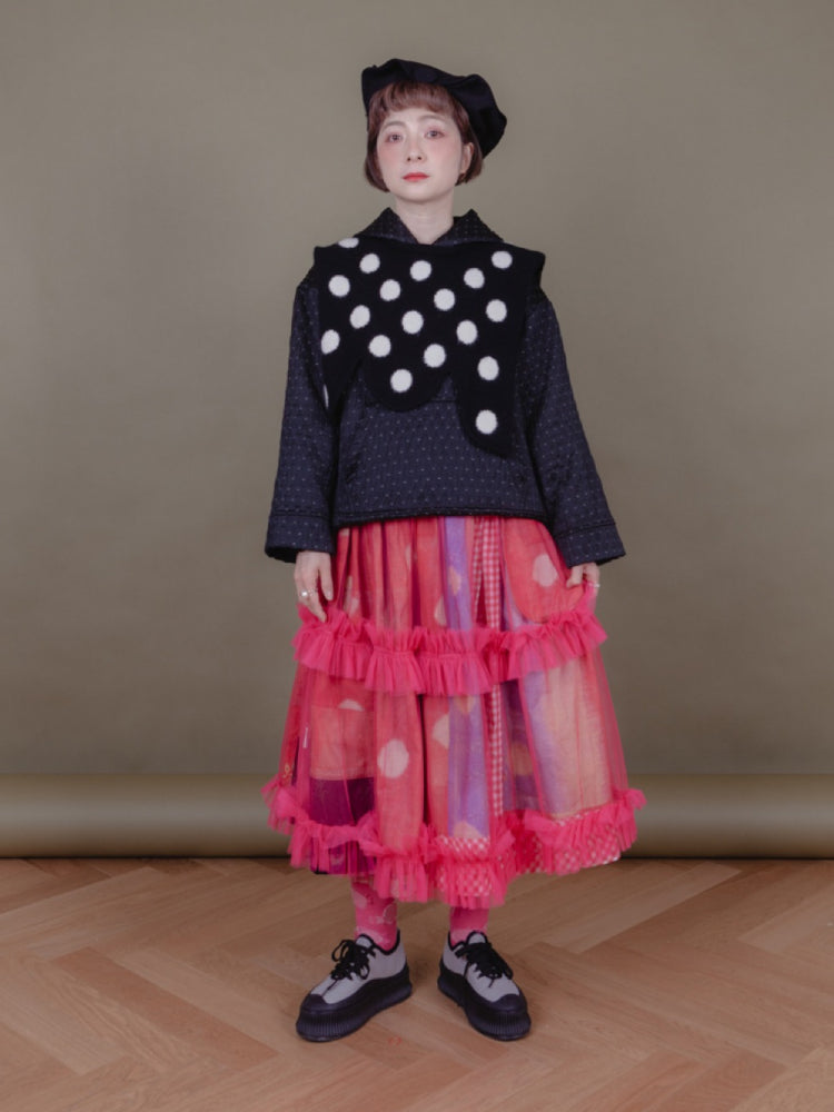 Patterned woven hooded sweatshirt【s0000006884】