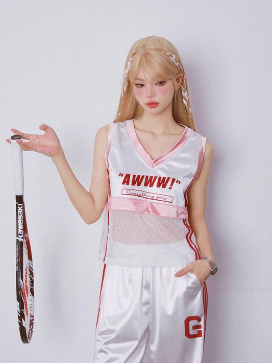 Sleeveless T-shirt and casual pants【s0000008930】