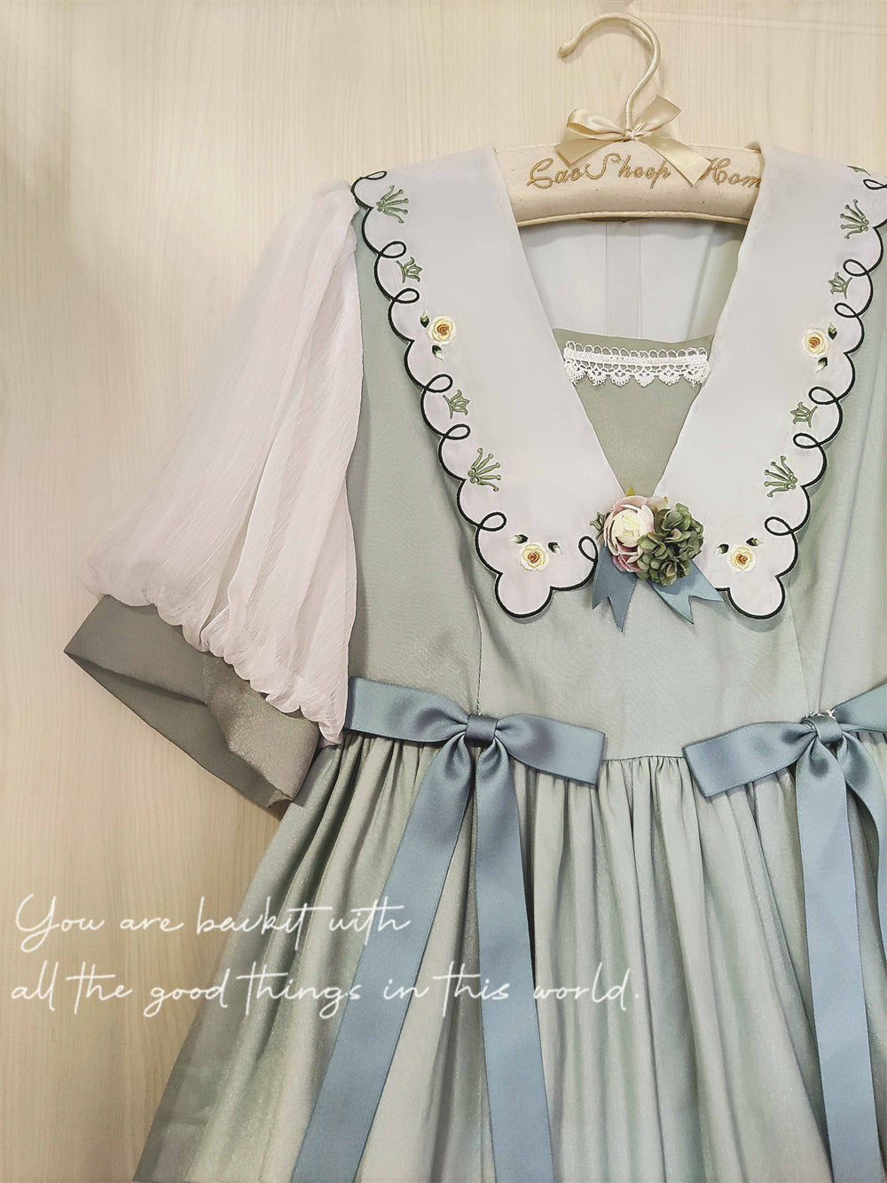 EESSILY - Afternoon Courtryard - Kawaii Lolita Summer Embroidery OP