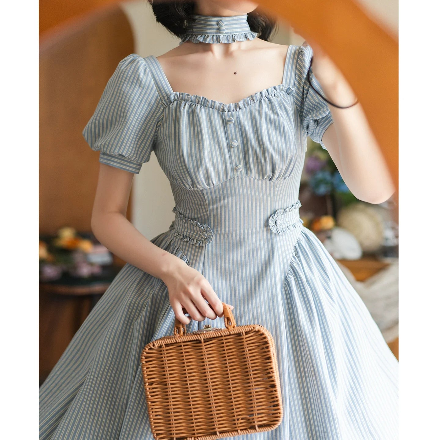 Forest Wardrobe - Chantilly Forest - Classic Lolita OP Dress With Square Neck & Underskirt