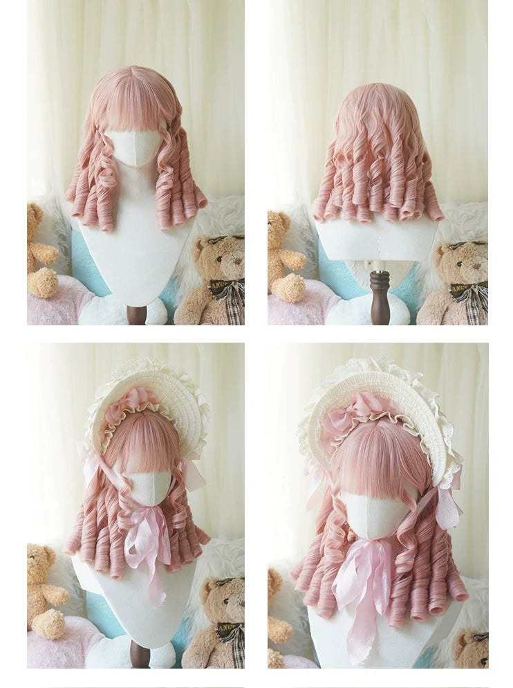 Imperial Tea - Retro Lolita Wig Short Roman Curl Hairpiece
