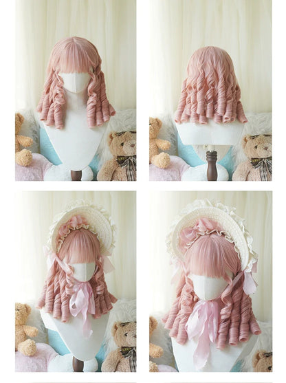 Imperial Tea - Retro Lolita Wig Short Roman Curl Hairpiece