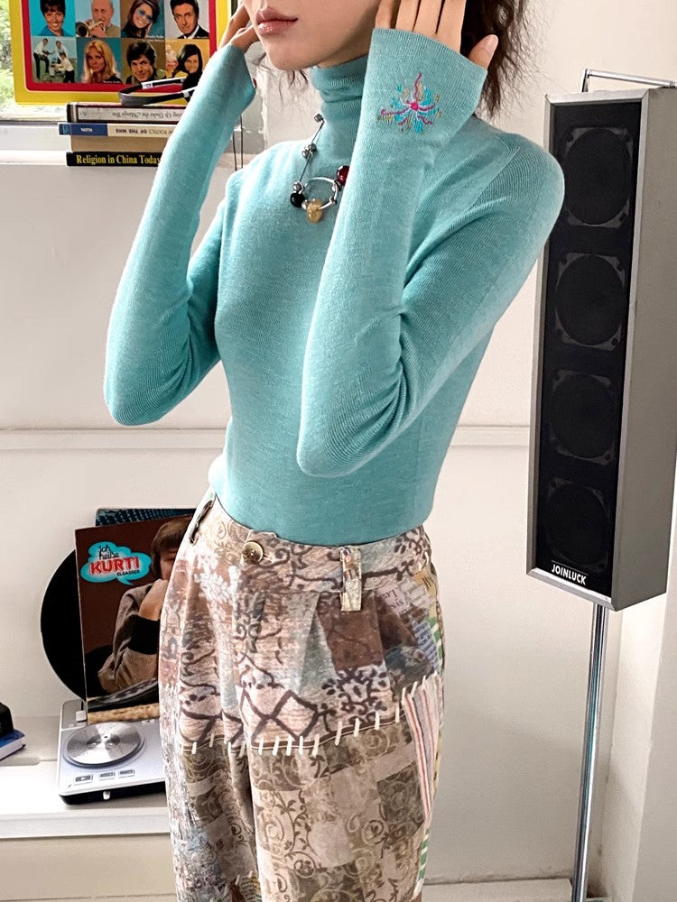 Turtleneck wool knit【s0000010369】