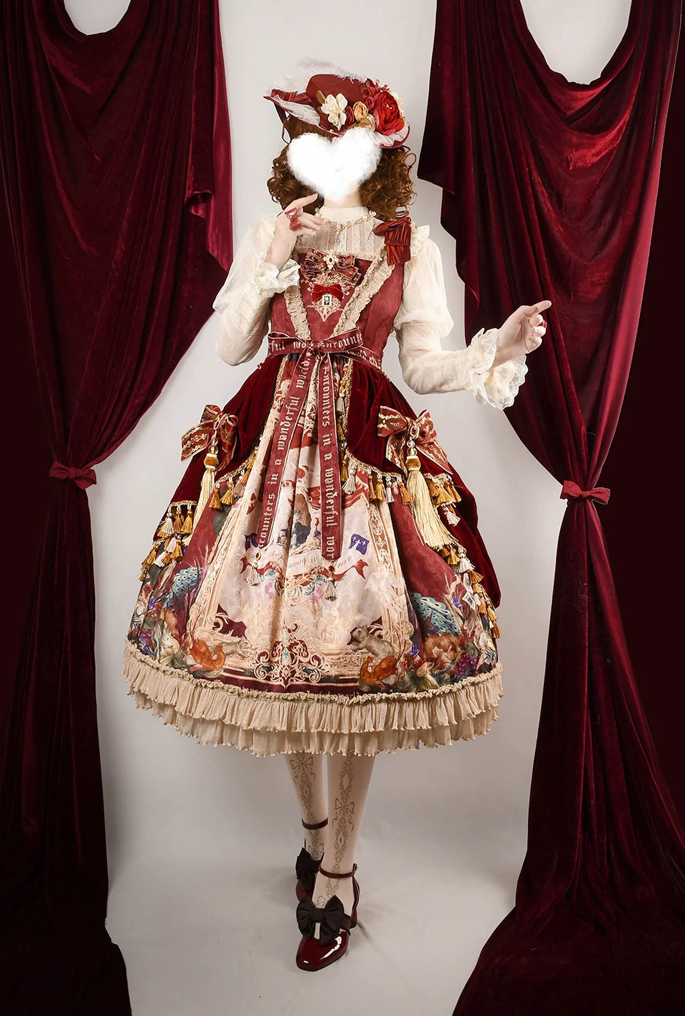 Miss Point - Kaleidoscope - Retro Lolita Dress Oil Painting Print JSK Dress Customized