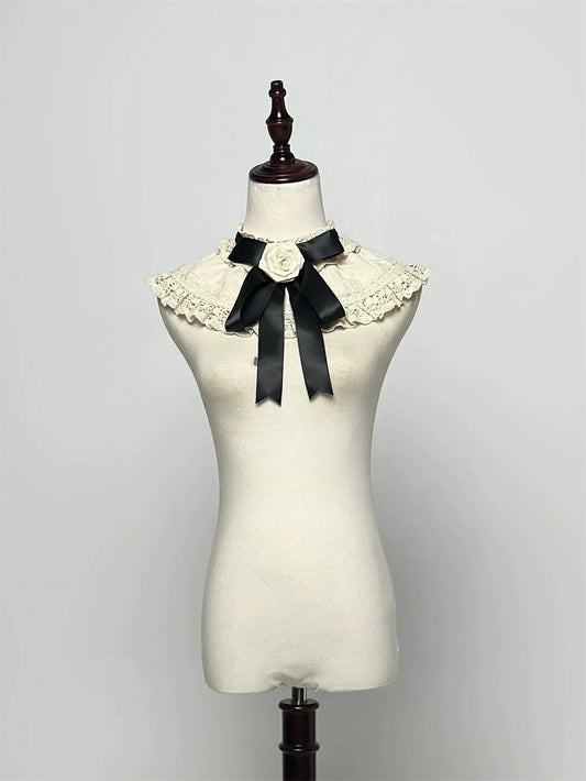 LeMiroir - Winter Solstice - Elegant Lolita Hat, Detachable Collar, Handbag