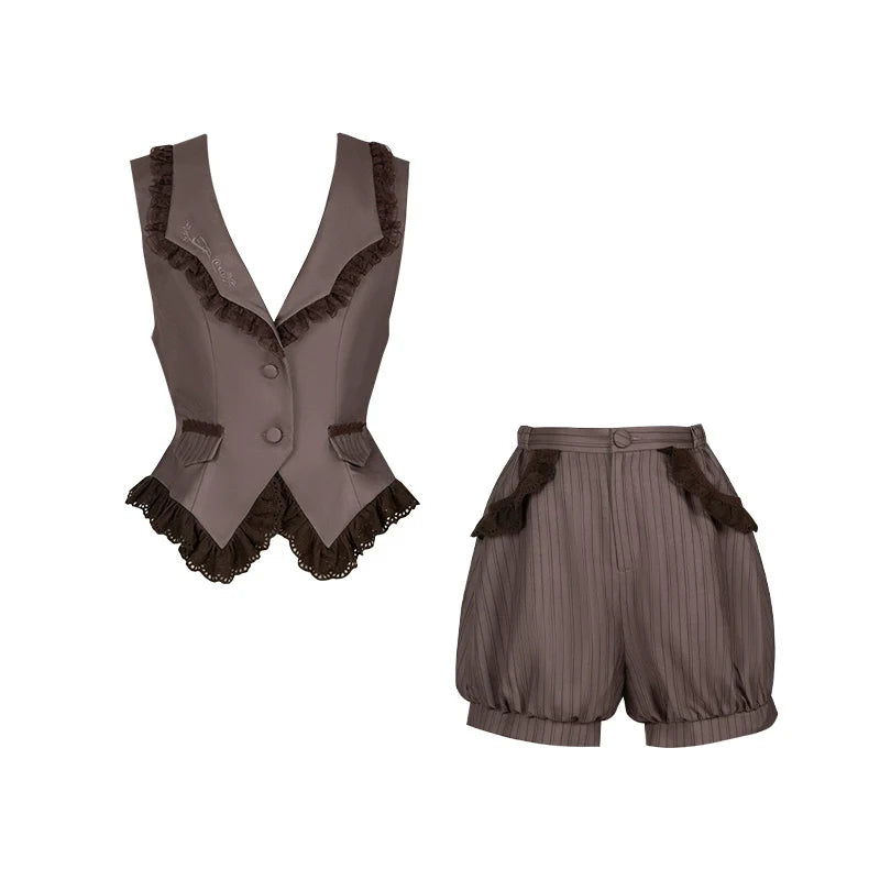 With PUJI - Ouji Lolita Shirt Bust-supporting JSK Dress