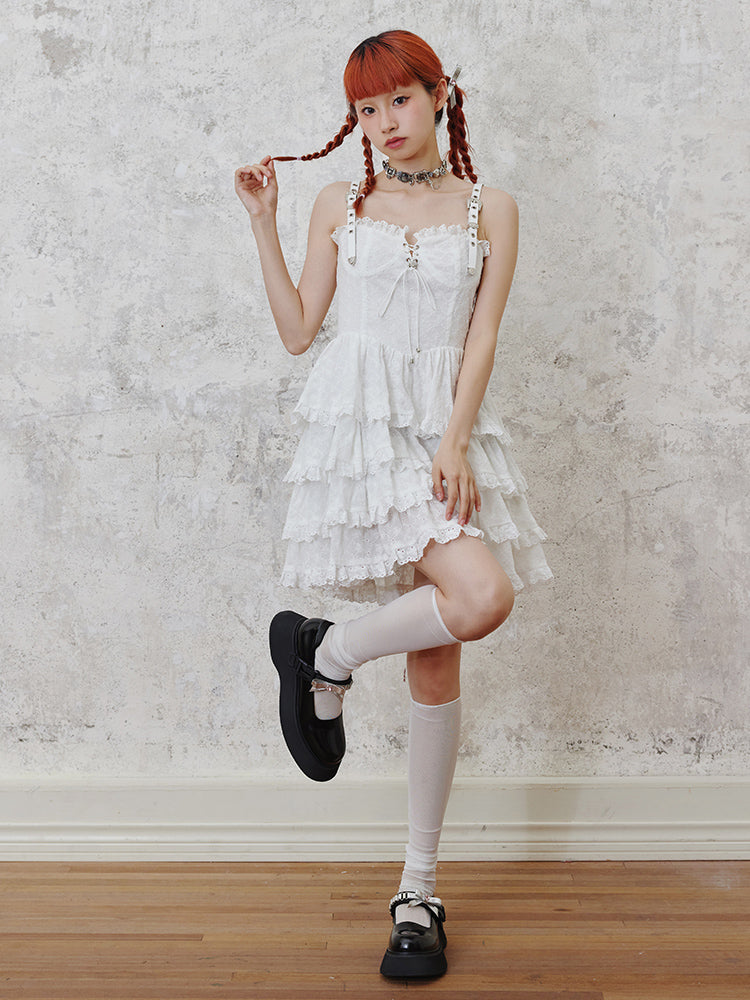Strap lace cake skirt【s0000002510】