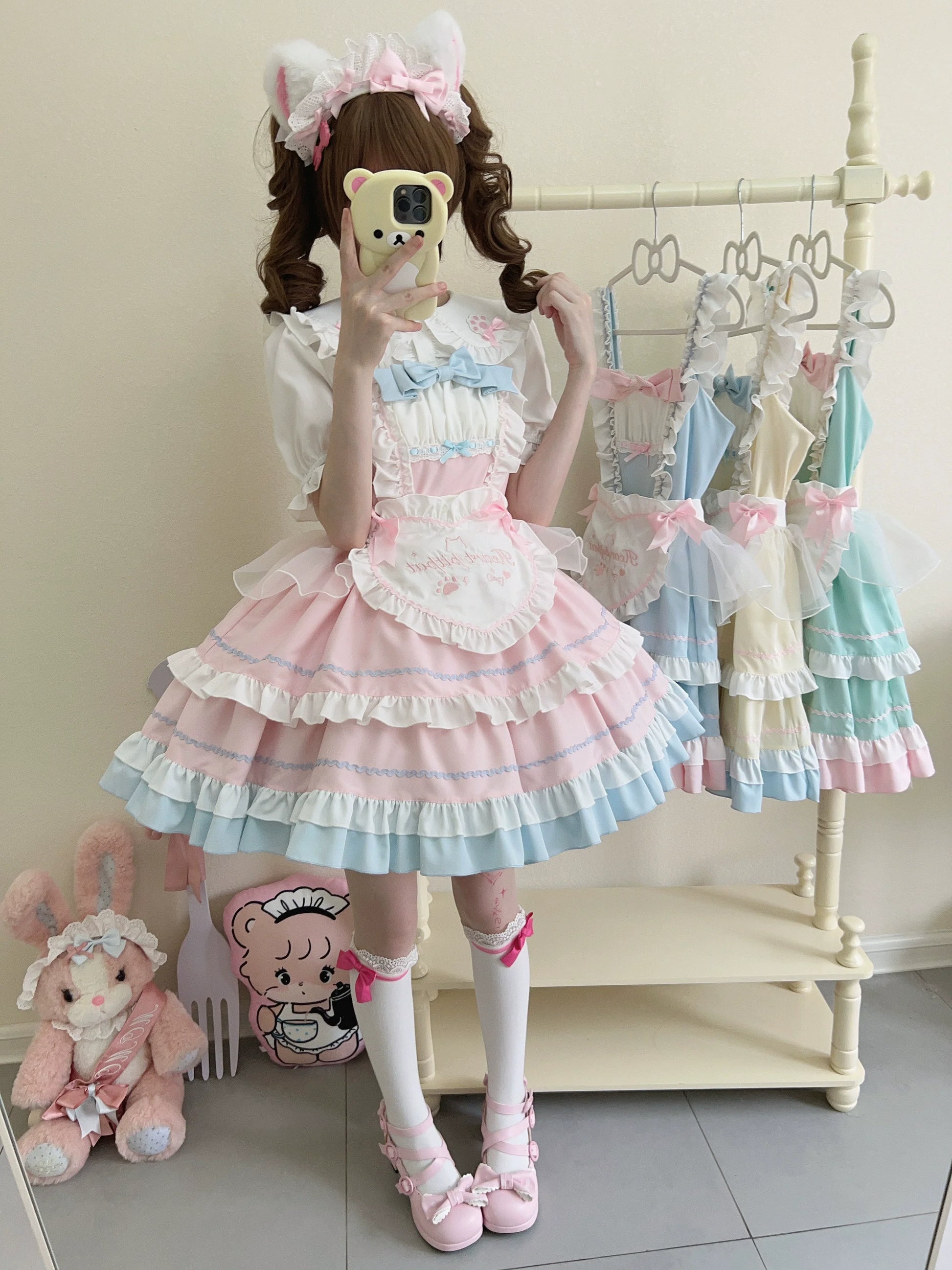 Sugar Girl - Cat Ear Tale - Sweet Lolita Jumper Dress Suspender Dress
