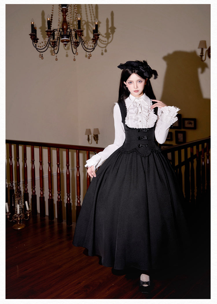 With PUJI - Silent Whisper - Classic Lolita Bust-supporting Long Dress, Shirt