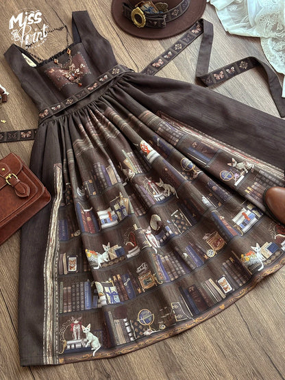 Miss Point - German Bookshelf - Classic Lolita Printed JSK Dress