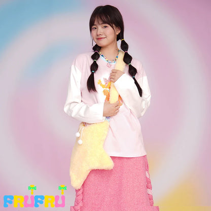 Frufru - Cute Lolita Bag Cartoon Stars Yellow Plush Bag