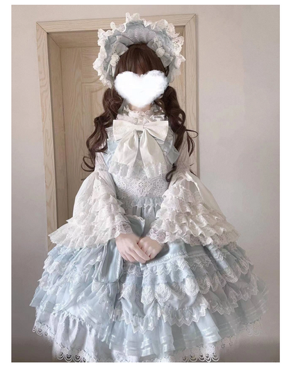 Plum Tree - Liliya's Secrets - Cotton Lolita Shirt Princess Sleeve Gorgeous Lolita Blouse