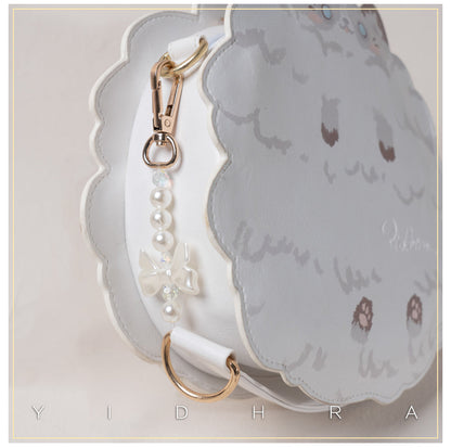 Yidhra - Printed Kawaii Cat Leather Shoulder Bag