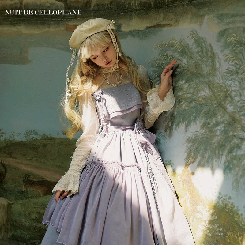 Nuit De Cellophane - A Thousand Moonfalls - Elegant Lolita JSK Dress Thin Cardigan