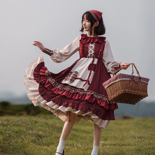 With PUJI - Little Red Riding Hood - Pastoral Lolita OP Fullset
