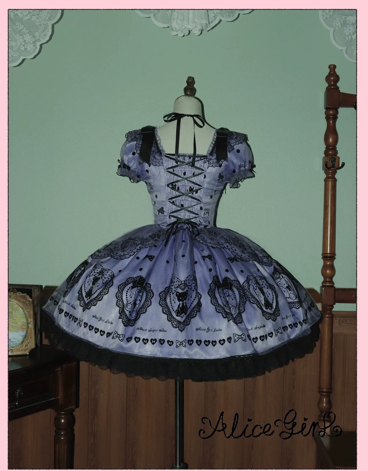 Alice Girl - Brown Sugar Bear - Printed Sweet Lolita Dress, Multiple Styles