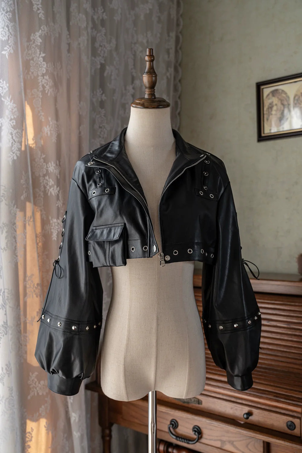 YingLuoFu - Bleeding Strawberry - Gothic Lolita JSK Dress With Jacket/Rib Chain Accessory