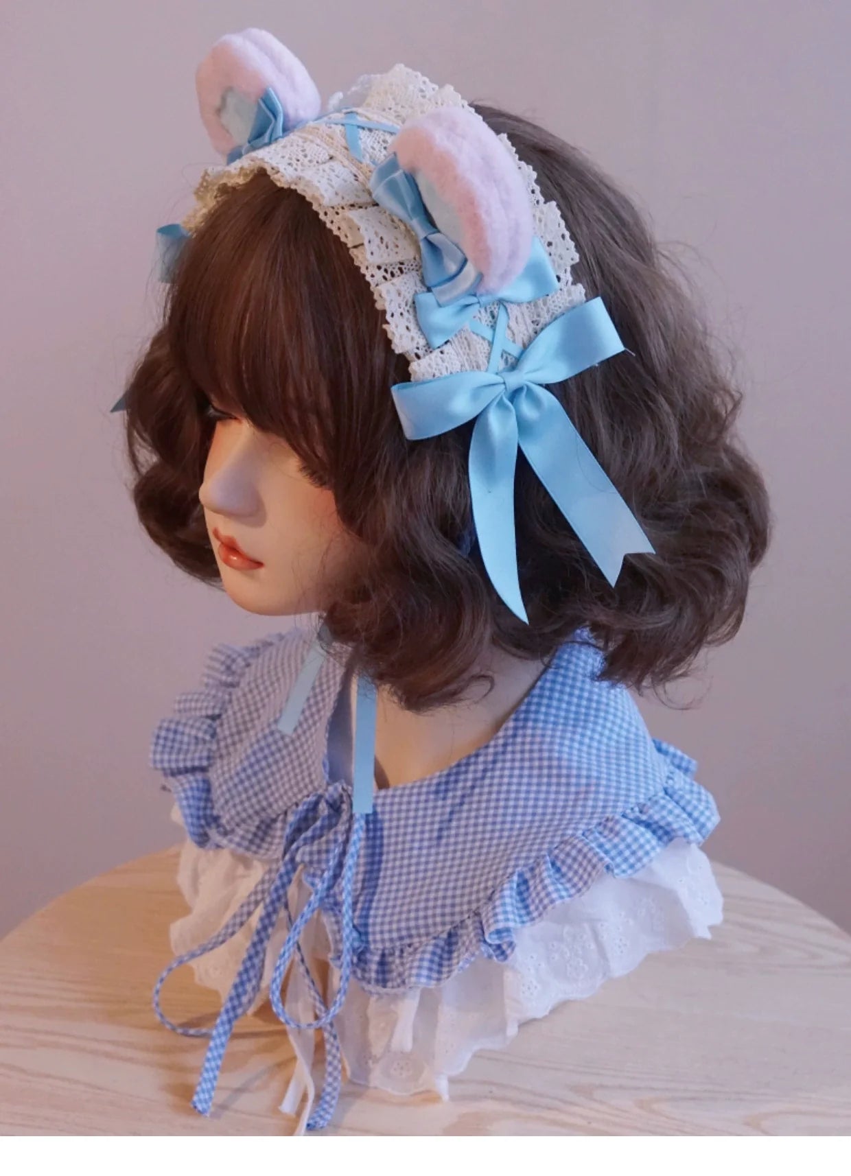 Besozealous - Handmade Lolita KC Animal Ear Coffee Hairband