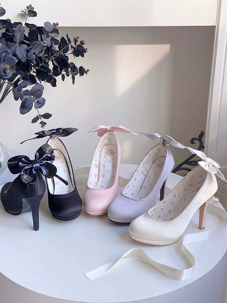 Pure Tea For Dream - Butterfly Specimen - Ballet Style Lolita Shoes Elegant Platform Lolita Heels