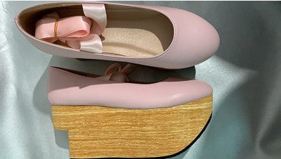 The Seventh Sense - Japanese Style Wooden Platform Wa Lolita Shoes