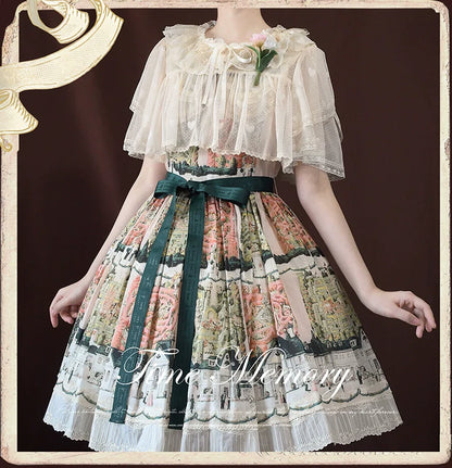 Time Memory - Sweetheart Curtain - Sweet Lolita Shawl Short Sleeve Lace Cardigan