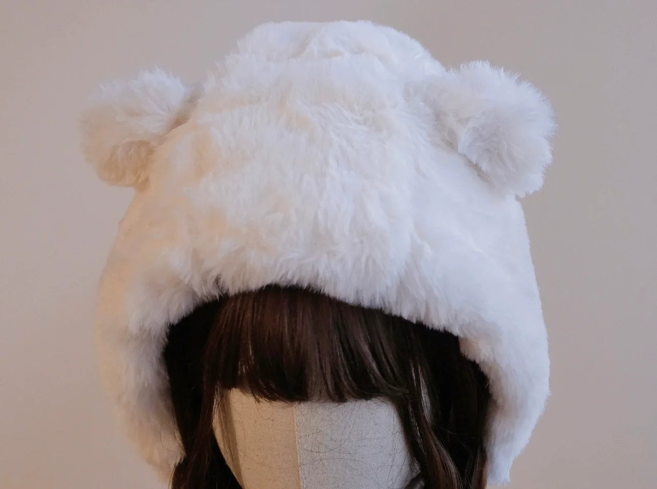 Besozealous - Winter Lolita Hat Bear Ears Hooded Hat