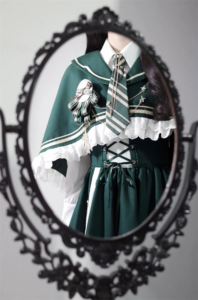 Letters from Unknown Star - Time Traveler - Winter Lolita Strap Skirt Long Sleeve Shirt