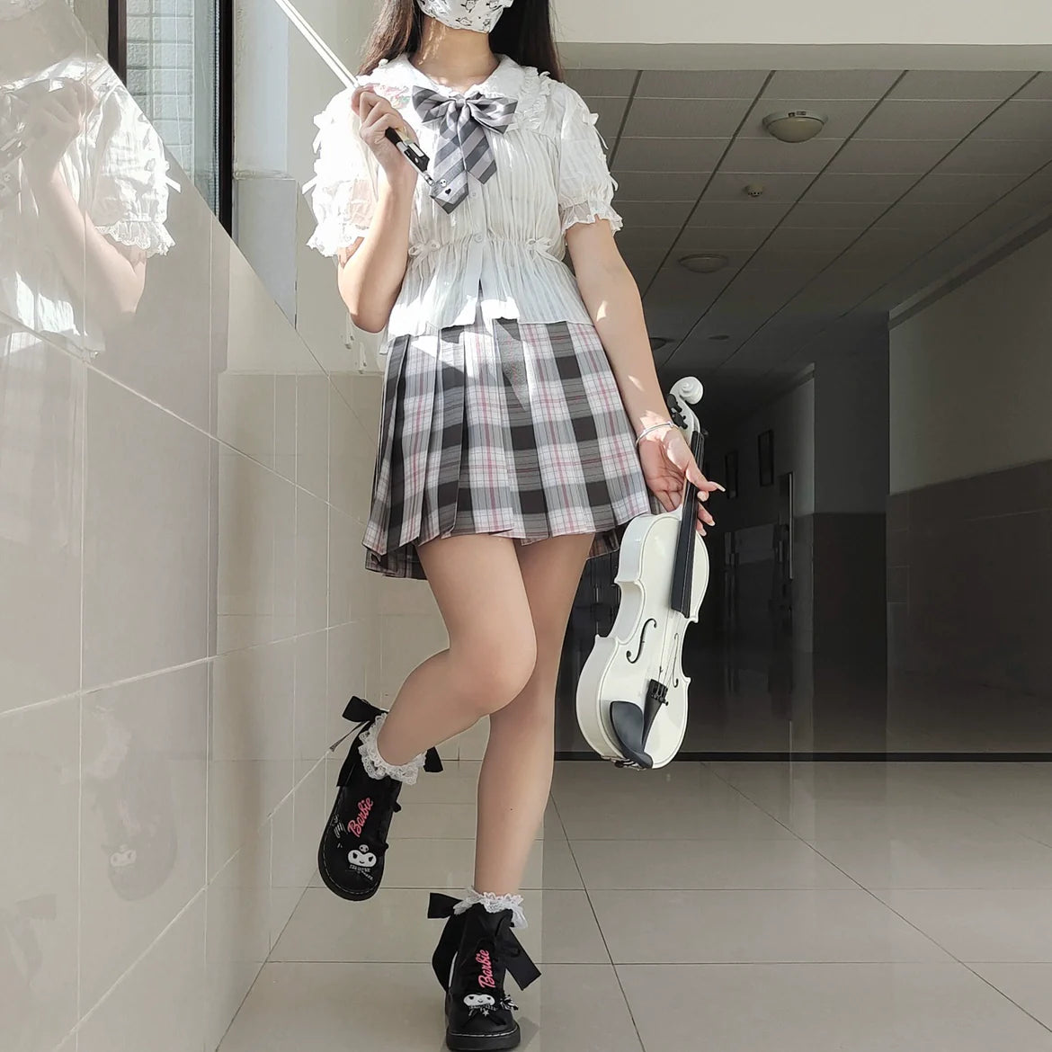 DMFS Lolita - Sweet Lolita Shirt Doll Collar Blouse High-waisted