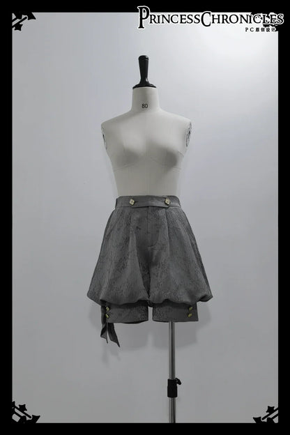 Princess Chronicles - Rabbit Hunting Glacier Gray - Vintage Lolita Grey Coat Kawaii Rabbit Ear Set