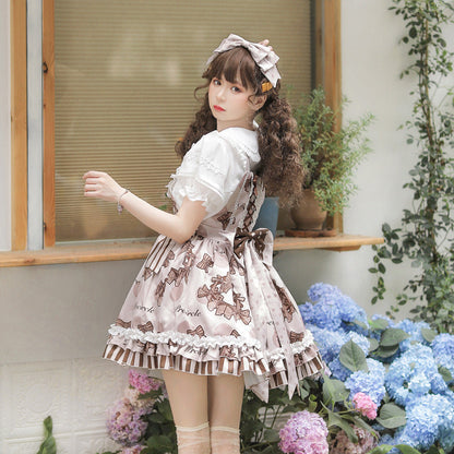 Eieyomi - Chocolate Garland - Kawaii Lolita Summer Dairy Salopette