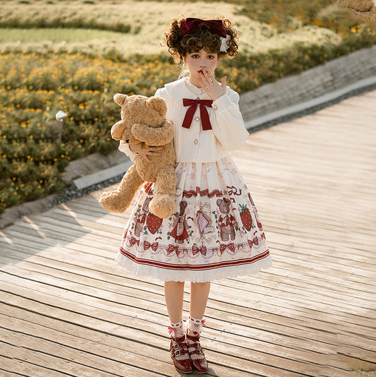 Designer's Gift - Christmas New Year Winter Lolita JSK Coat Set