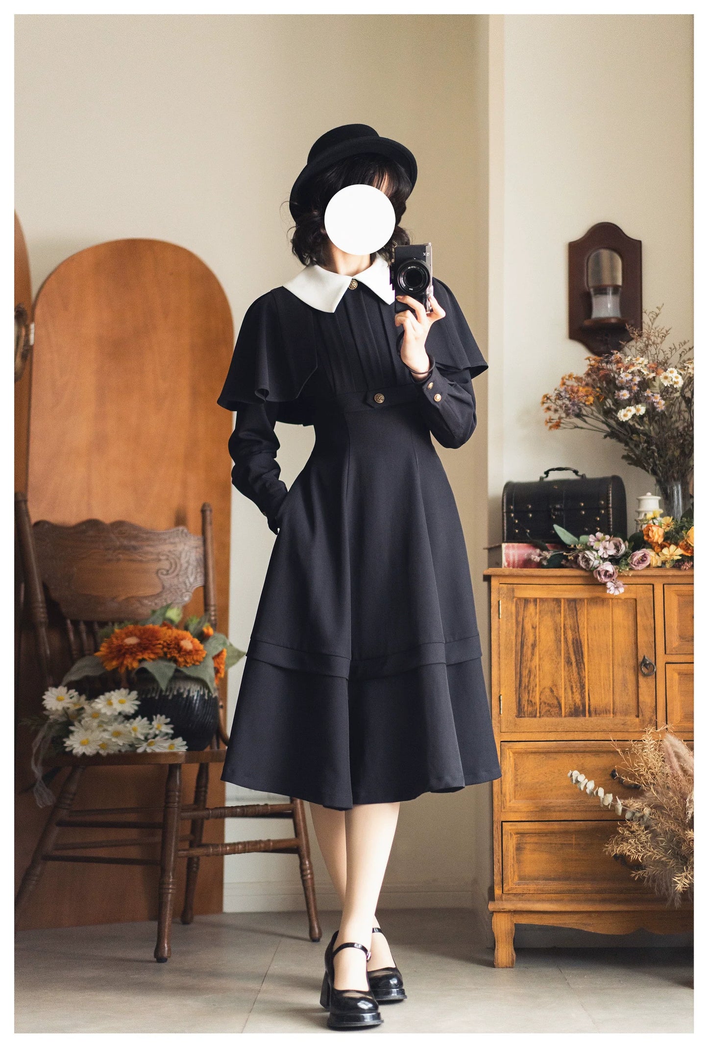 Forest Wardrobe - Forest Antique Box - Classic Lolita OP Dress with Detachable Short Cape