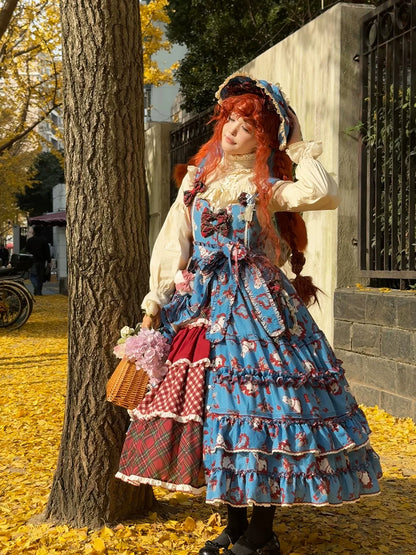 Miss Point - Forest Berry Bunny - Sweet Lolita JSK Elegant Bunny Print Dress