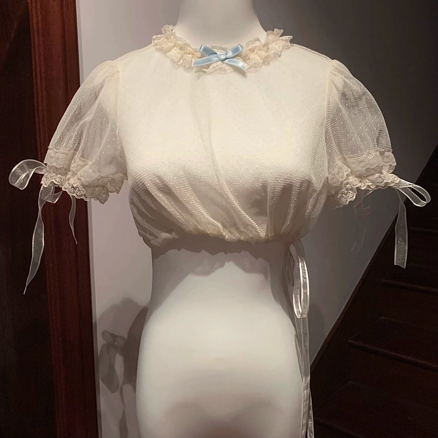 Buling Moon - Ballet Elegance - Sweet Lolita Mini JSK Set with Tulle Shirt and Headdress