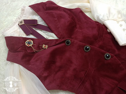 Miss Point - Rose Doll - Retro Lolita Vest Velvet Lolita Waistcoat