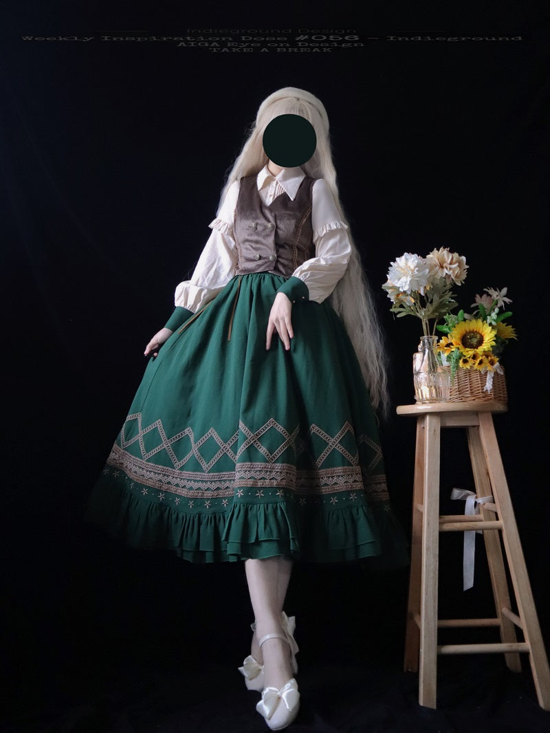 Yuan Su - Retro Plush Size Lolita Vest