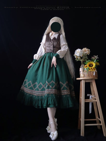 Yuan Su - Retro Plush Size Lolita Vest