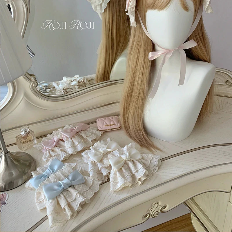 Roji Roji - Kawaii Lolita Lace Cuffs Summer Butterfly Bow Arm Sleeves