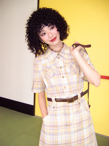 Striped cotton dress【s0000007405】