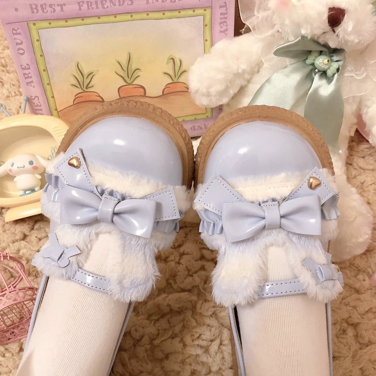 Fairy Godmother - Winter Girly Lolita Shoes Lolita Ankle Strap Shoes